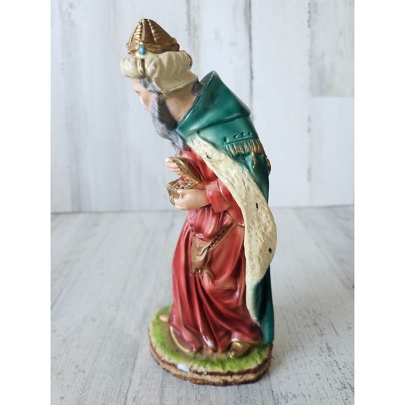 Vintage Italian chalkware wiseman nativity village Italy Xmas statue religious - Picture 3 of 10